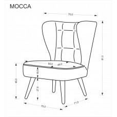 Atpūtas krēsls MOCCA, kapučino